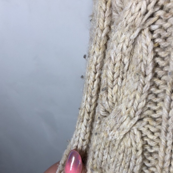 Ruff Hewn tan cable net tunic sweater size small - Picture 7 of 12